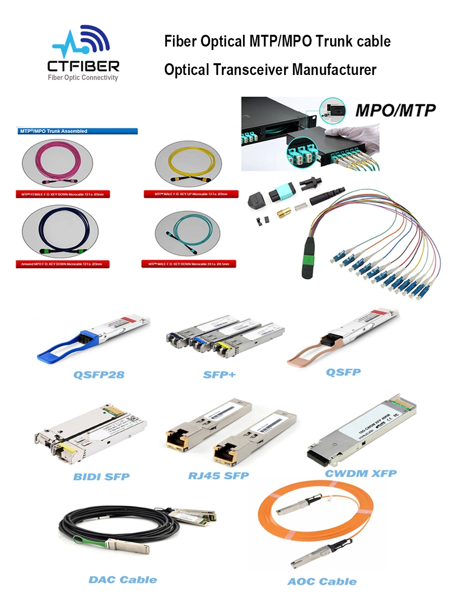 MPO/MTP to LC Single Mode Breakout Fiber Optical Patch Cord Cable