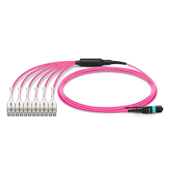 MTP Om4 Multimode Fiber Optic Patch Cord Jumper Cable Breakout Cable Pigtail