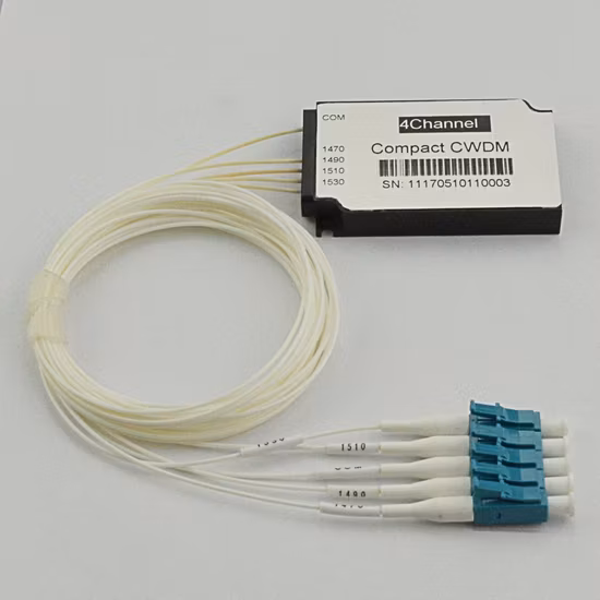 Aislamiento de canal alto 1X4 Mini módulo Wdm compacto CWDM Mux Demux 4CH Ccwdm