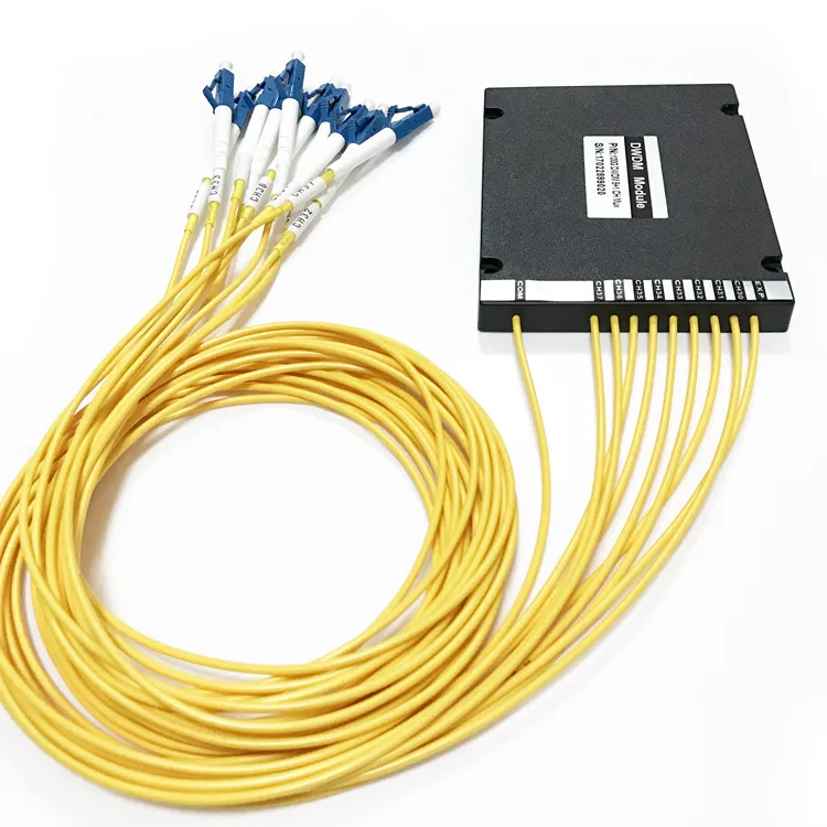 8+1CH DWDM LC/PC caja de plástico ABS Mux/Demux óptico con Express