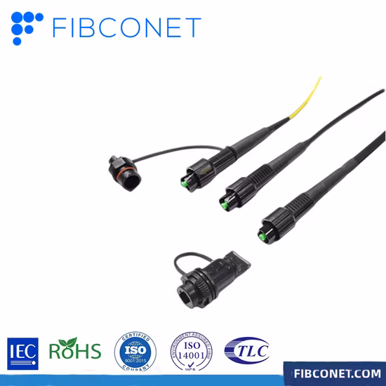 Mini conector impermeable de fibra óptica FTTH/óptico IP68 con adaptador LC Sc MTP/MPO