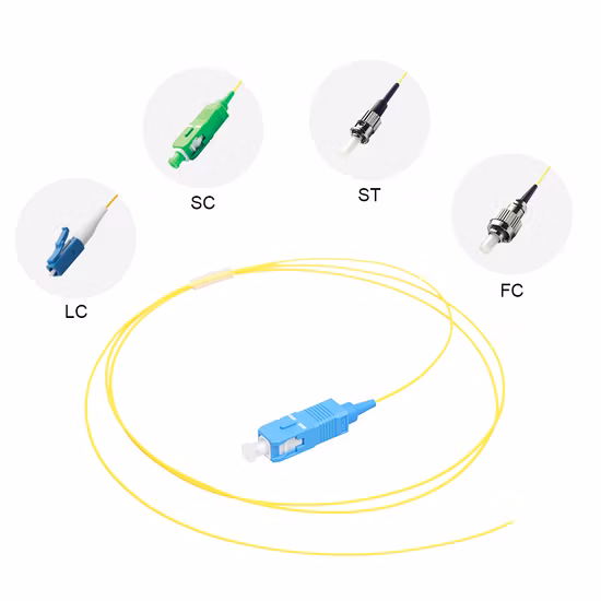 0.9mm G657A1 Sm Sx Fibra óptica Pigtail 1m Sc Pigtail Fibra monomodo Sc/Upc Pigtail
