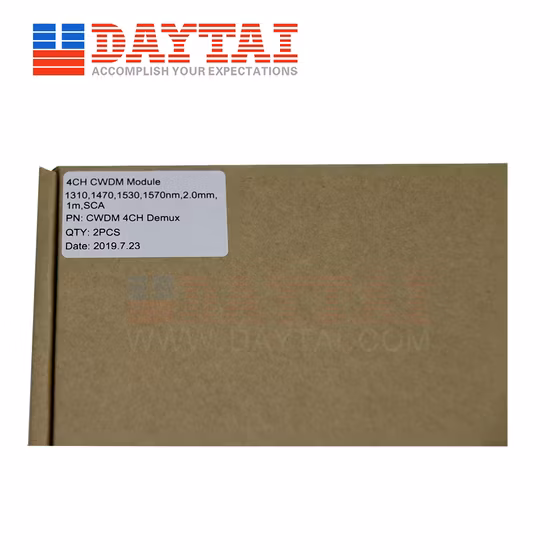 Módulo Wdm 1270-1610nm Multiplexor de división de longitud de onda Tipo ABS de 4 canales CWDM DWDM Mux Demux