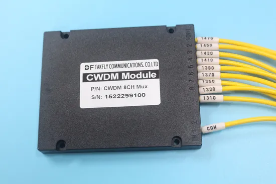 8+1 canales de fibra óptica pasiva CWDM Mux/Demux Wdm multiplexor